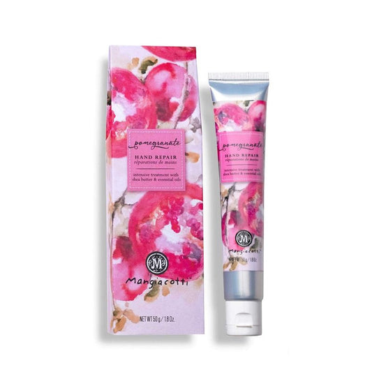 Mangiacotti Hand Repair Cream – Shea Butter & Chamomile, Fast-Absorbing Moisturizer for Dry Hands, Made in USA, 1.8oz, Pomegranate