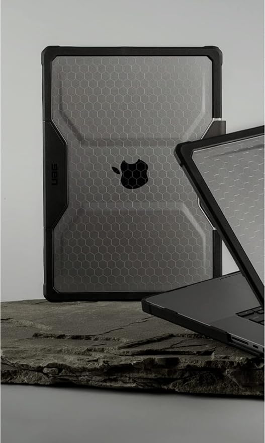 URBAN ARMOR GEAR UAG Designed for MacBook Pro 14" Case M5 2026 M4 2024 M3 2023 Pro/Max Chip Rugged Military Grade Laptop Cover, Plyo Translucent Clear Ice