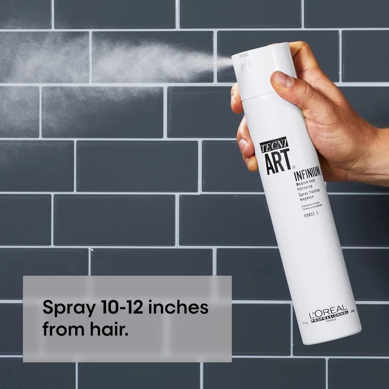 L'Oréal Professionnel Paris Fix Infinium 3 - Medium Hold Hairspray For Lasting Shape and Shine, Reduces Frizz Without Stiffness
