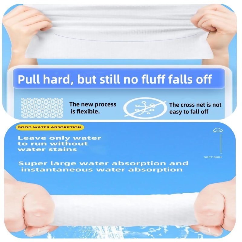 Thick & Soft Disposable Face Towels - 100% Cotton Facial Cloths for Makeup Removal | 300 Pieces