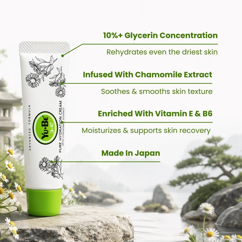 Yu-Be Hydration Cream Duo - Oil & Fragrance Free Moisturizer for Sensitive Skin | Safe for Face, Body & Hands