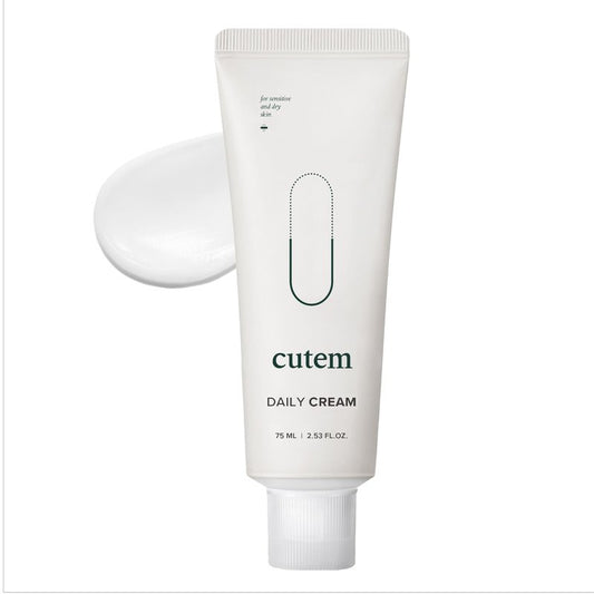 Cutem Daily Cream (1.69fl oz) - 3 in 1 Advanced Moisturizing Cream for Sensitive & Dry skin, Korean Skin Care by Barrier Strengthening Cream for Face & Body, Ceramide, 6 Peptides, Panthenol