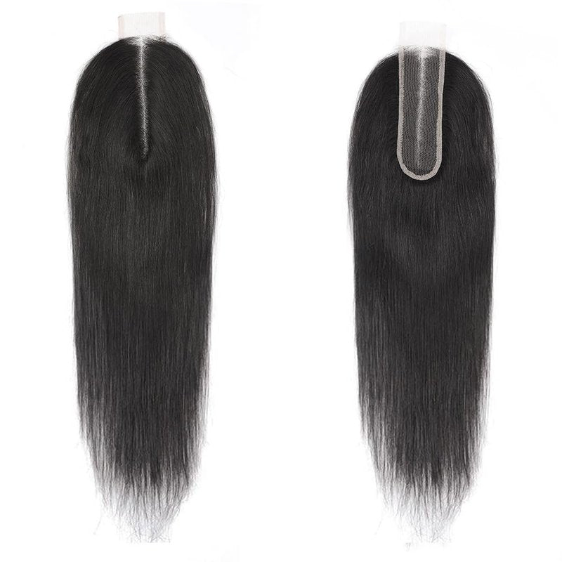 FEHOKA Brazilian 2x6 HD Lace Closure Straight Lace Closure 100% Virgin Human Hair Closure Natural Hairline Middle Part Kim K 2 By 6 Closure With Baby Hair (16 Inch, 2x6 Closure)
