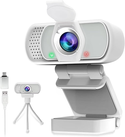 usb c webcam 1080P Webcam,Live Streaming Web Camera with Stereo Microphone, Desktop or Laptop USB Web 110 Degree View Angle, HD Web cam for Switch 2,Video Calling, Recording, Conferencing, Gaming
