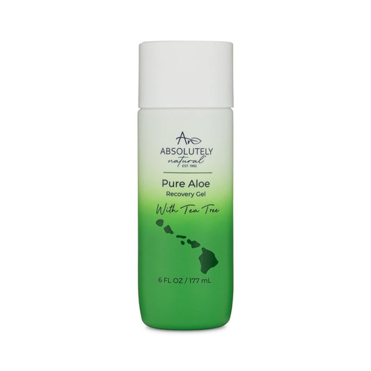 Absolutely Natural - 100% Pure Aloe Vera Cooling Gel - Lotion for Sunburn Relief & Rashes - Premium Sun Care with Vitamin E, Eucalyptus - 6 oz