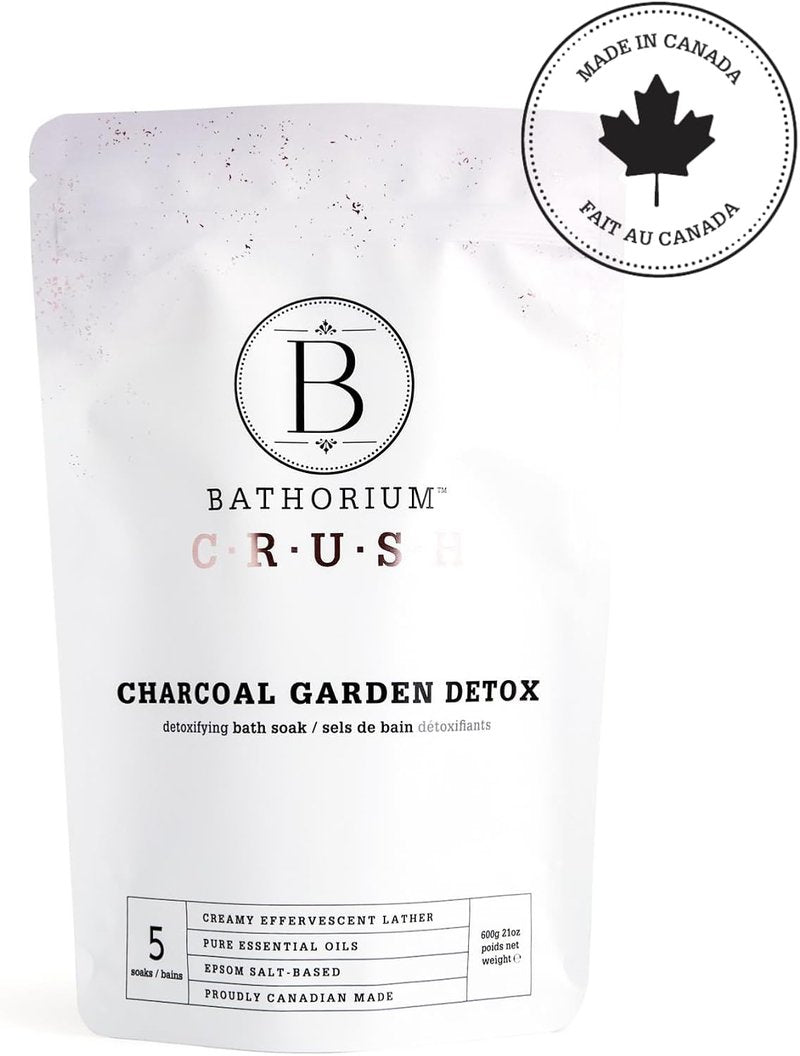 Bathorium Charcoal Detox Bath Soak - Purifying Eucalyptus & Activated Charcoal | 21 oz for 5+ Baths