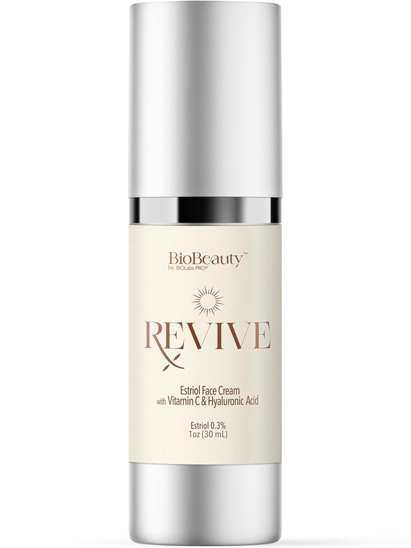 Revive Day Cream - Bioidentical E3 0.3% Face Cream with Vitamin C, Hyaluronic Acid & Peptides | 1oz for Radiant Skin