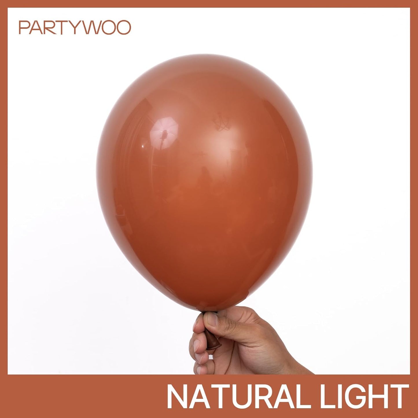 PartyWoo Brown Balloons - 50 Pcs 12 Inch Dark Brown Latex Helium Balloons for Weddings & Celebrations