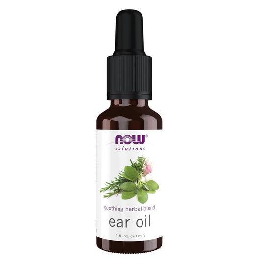 NOW Foods Solutions, Ear Oil, Soothing Herbal Blend, Great on Mild Discomfort or Irritation, 1-Ounce