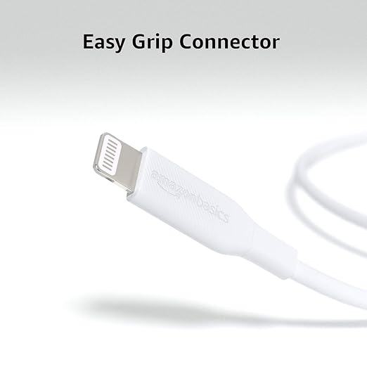 Amazon Basics USB-2.0 Type C to Lightning Cable, MFi Certified, 3 Feet, White