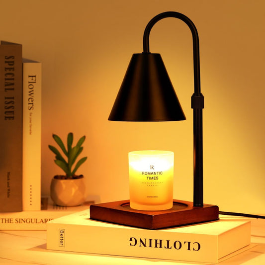 Skiennix Candle Warmer Lamp - Dimmable & Timer Feature | Adjustable Black Design for Cozy Home Decor