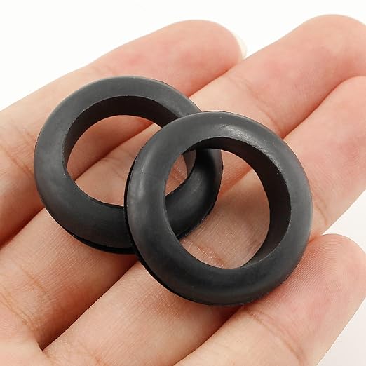 Kyuionty 12 Pcs Rubber Grommets, 3/4" Inside Diameter 7/8" Drill Hole Rubber Wire Grommets for Wire, Firewall, Cables, Plugs