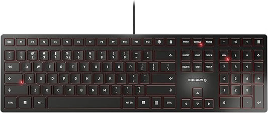 Cherry KC 6000 Slim Keyboard - USB Interface - English (US) - SX Keyswitch (Black)