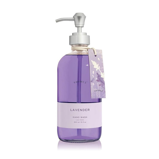 Thymes Lavender Hand Wash - Hydrating Liquid Soap with Calming Scent | 15 Fl Oz