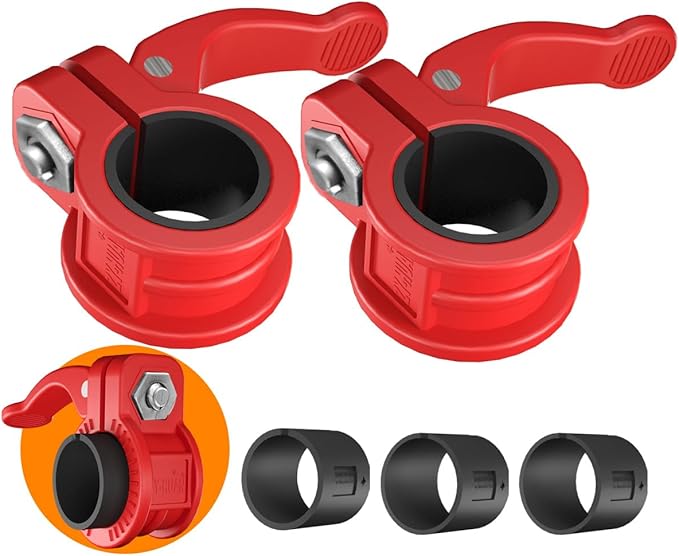 ZY-HUAN Mini Barbell Clips 1 inch I Multi-Size Adjustable Barbell Collar I 1 inch Barbell ClampsIQuick Release Weight Clips Pair of Locking for Dumbbell Bar