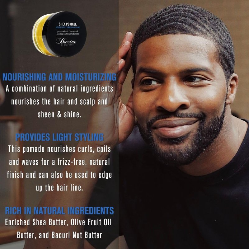 Baxter of California Shea Pomade - Nourishing Hair Styling Cream | 2 oz