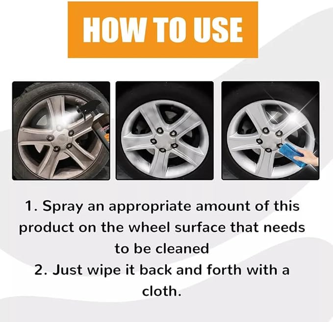 2025 Upgraded Bronze Bomber Wheel Cleaner, Tire Cleaner,- Safe on Chrome and All Wheel Finishes - Brake Dust, Dirt, Browning, Grease, and Grime Remover (US Stock) (4Pack)