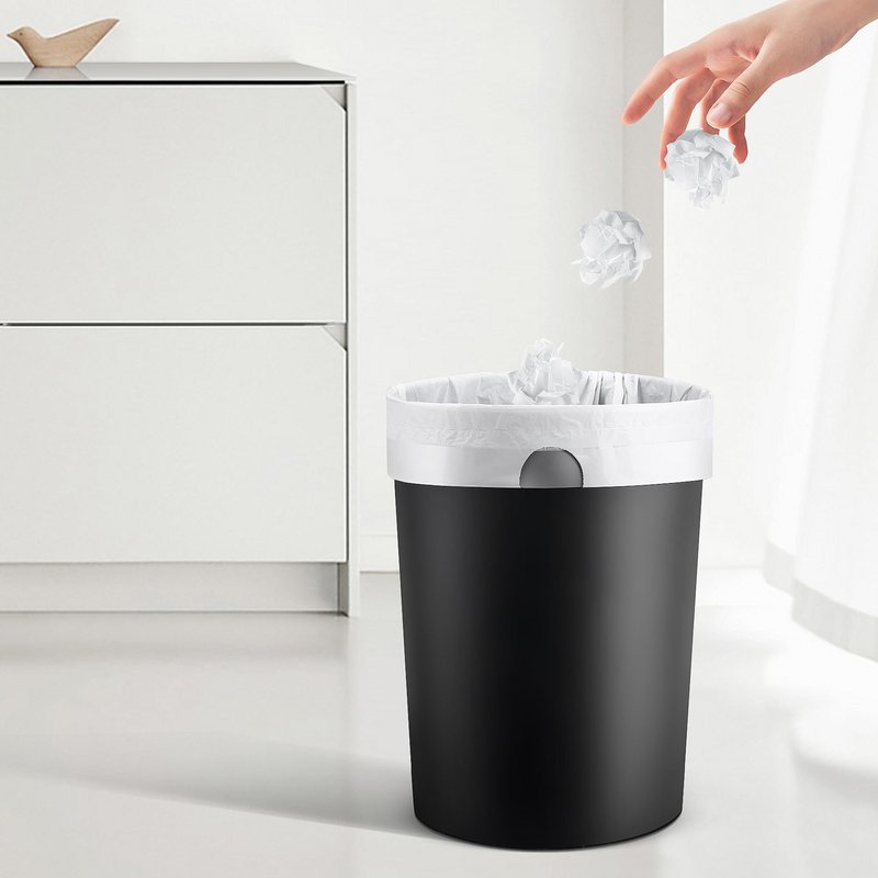 TIPGO 5 Gallon Trash Bags Drawstring, Pre-Cut Strong Wastebasket Bin Liners, White Garbage Bags for Home, Office, Bathroom (Code E, 60 Count)