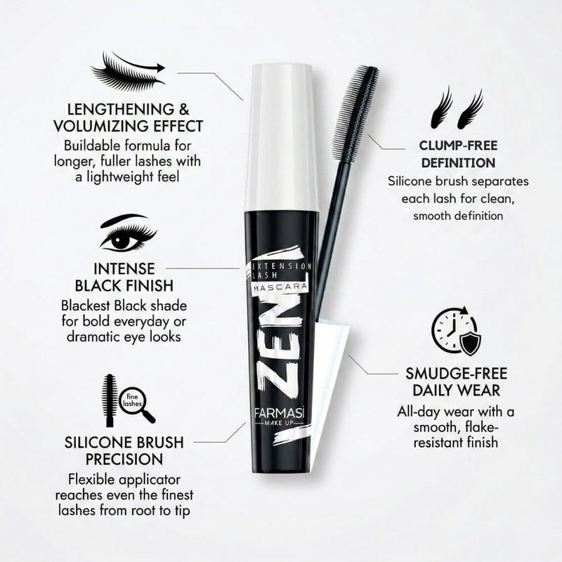 CC Cream & Zen Extension Lash Mascara Set | Color Correcting Skin Tint with SPF 25 - Light to Medium Shade, Natural Finish