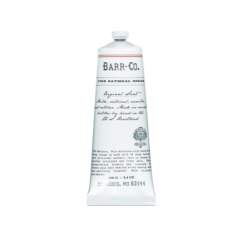 BARR-CO. Original Scent Shea Butter Hand Cream for Women & Men - Tranquil Milky Oat, Vanilla & Vetiver Hand Moisturizer for Dry Cracked & Working Hands - Moisturizing, Smooth Repair Cream, 3.4 fl oz