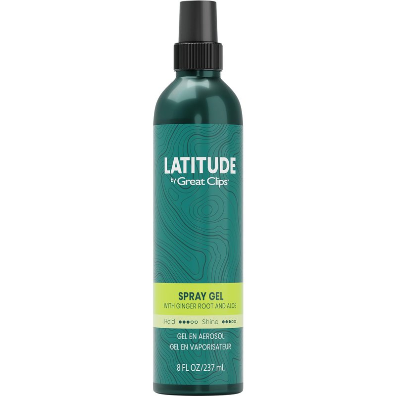 GREAT CLIPS LATITUDE Spray Gel | Hair Gel for Men | Medium Hold + Medium Shine | 8oz | Packaging May Vary