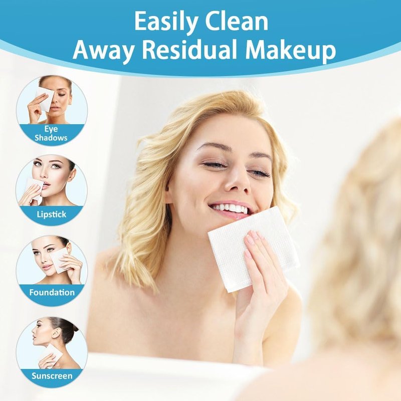 Disposable Face Towels - Biodegradable Makeup Remover Wipes | Super Soft for Sensitive Skin - 600 Count