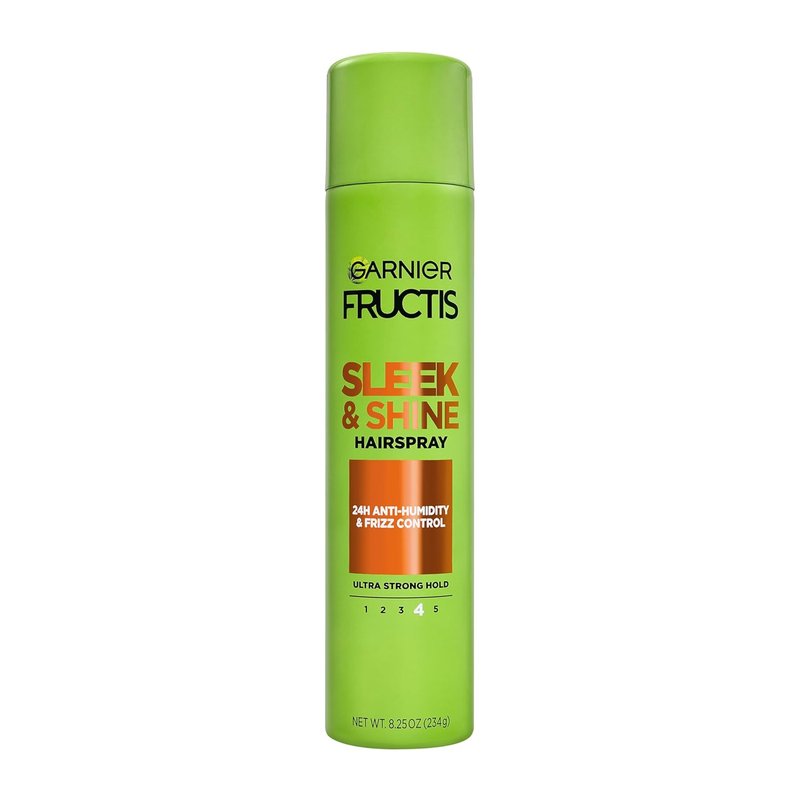 Garnier Fructis Sleek & Shine Anti-Humidity Hairspray - Ultra Strong Hold, Frizz Protection, 8.25 Oz