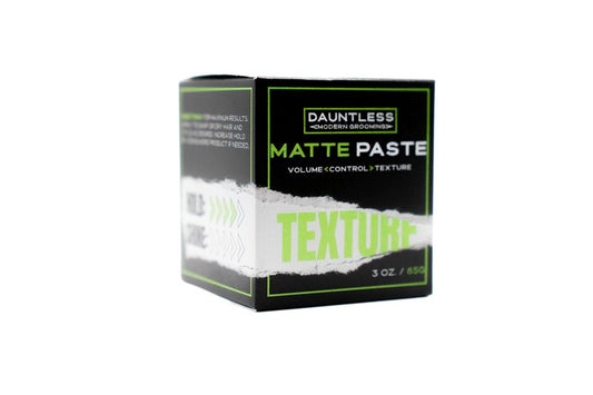 Dauntless Matte Paste – Firm Hold Texturizing Hair Paste for Men & Women – Matte Finish with Kaolin & Bentonite Clay – Vegan, Cruelty-Free, Water-Based Styling Cube - 3oz