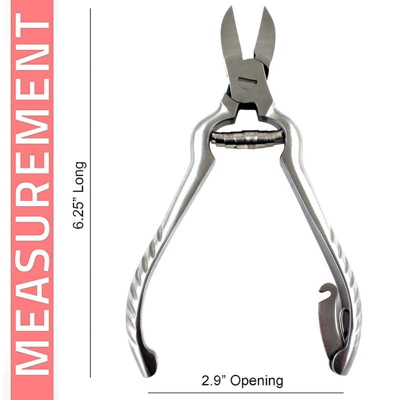 Professional Toenail Clippers for Thick Toe Nails - Heavy Duty Medical Grade Podiatry Stainless Steel Nail Clippers Cutter Trimmer Toenail Scissors for Men Seniors Podiatrist Tools (Silver, 6.25 Inch)