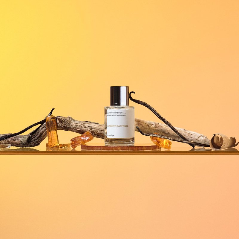 Dossier - Ambery Saffron - Eau de Parfum - Inspired by Baccarat Rouge 540 - Long-Lasting Fragrance - Unisex - 3.4 fl oz (100ml)