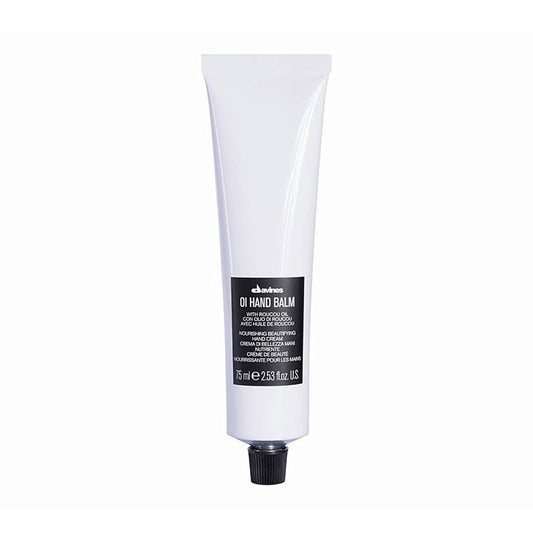 Davines OI Hand Balm, Nourishing Anti-Aging Hand Cream for All Skin Types - Protects Hands from Environmental Damage with Antioxidant Roucou Oil - Lightweight & Fast Absorbing Hydration, 2.54 Fl Oz