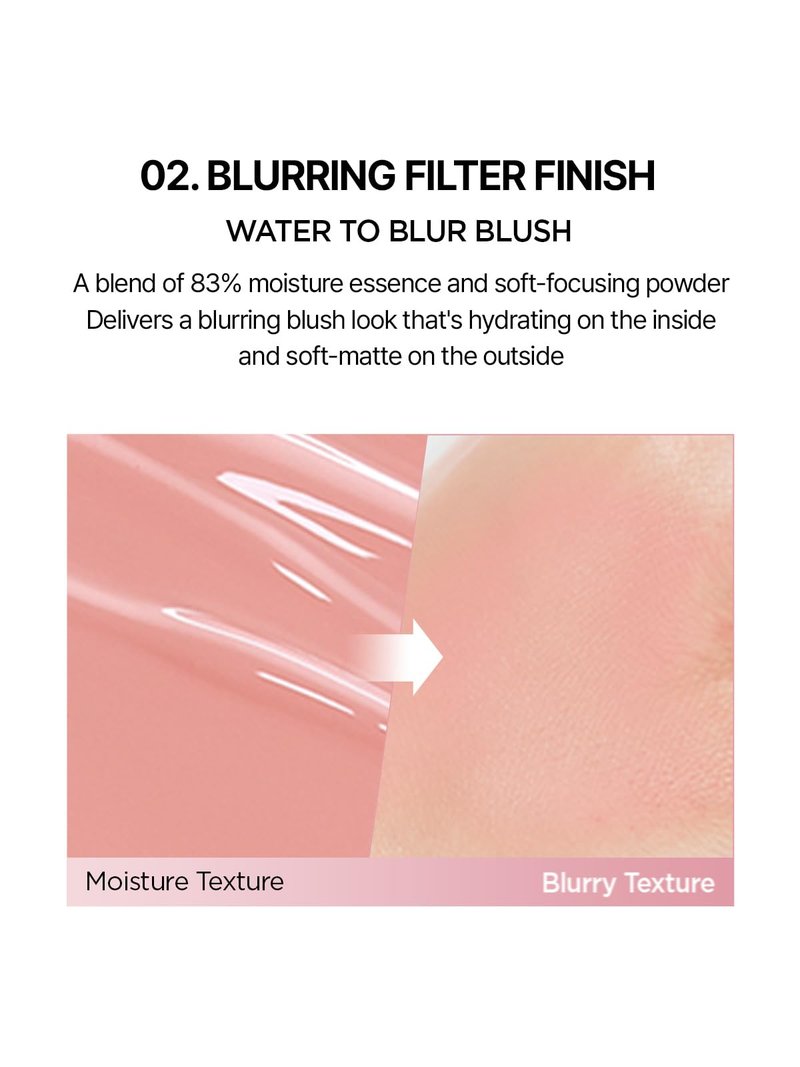 JUNG SAEM MOOL Artist Cushion Blush | Easy to Blend with Puff, Buildable Liquid Blush for Cheeks with a Natural & Matte Finish, Korean Makeup (Blur | Merry Pink)