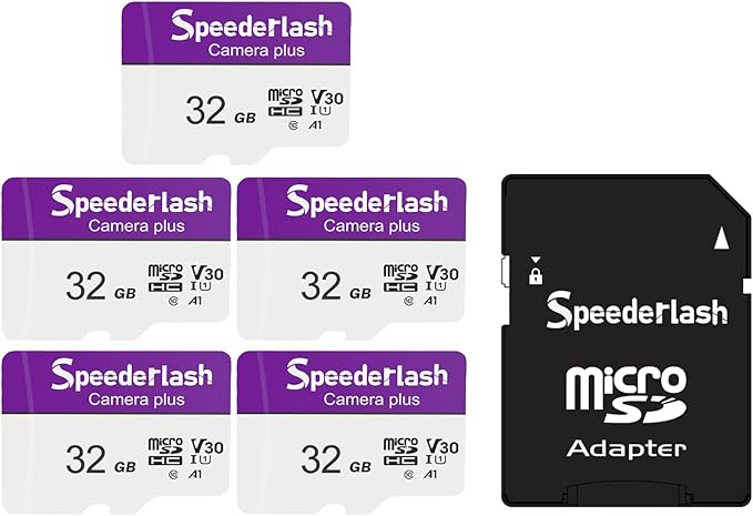 Speederlash Memory Card 32GB 5 Pack, Blank Digital Storage Media, Electronic Memories