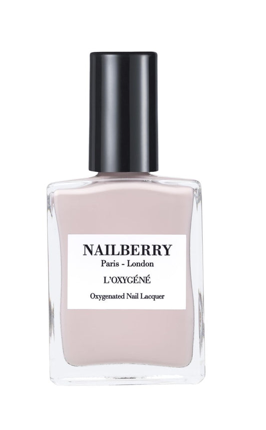 Nailberry L'Oxygéné Oxygenated Nail Lacquer | Tokyo Spring | Light Nude-Lilac Opaque Polish | UV Protected Long-Wear Nail Polish | 12-Free | Vegan & Halal | Cruelty & Gluten Free | 15ml