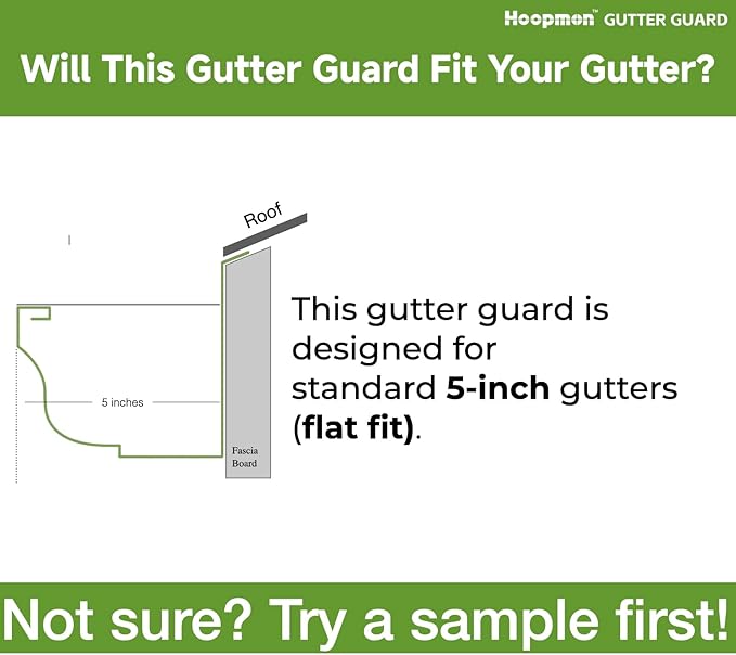 Gutter Guard â 100% Stainless-Steel Micro-Mesh Design, Pine Needle & Small Debris Protection, Fits 5 in KâStyle & HalfâRound Gutters, DIY Screws Included (200ft, 60pcs, 5in x 40in)