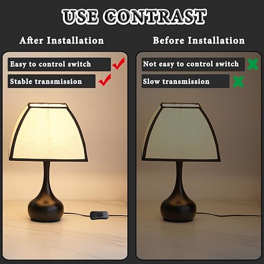 MKBKLLJY 6PCS Inline Cord Switch AC 250V 2A Appliance Switch Replacement Button Control Rocker ON Off DPST with Cross Screwdriver Screw, for Bedroom Table Lamp Desk LED Lights OJ-318 Black