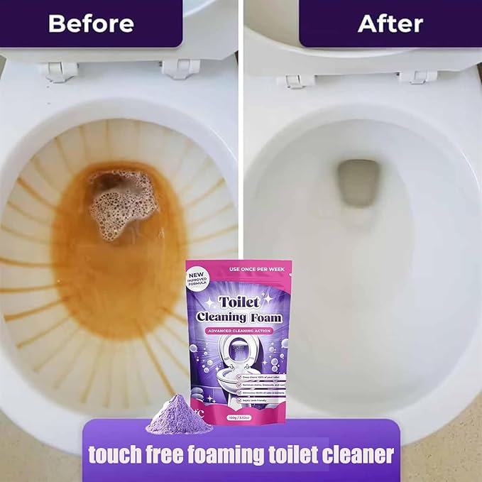 Fizzclean Toilet Cleaner, Fizzclean Toilet Cleaning Foam, Foam For Sparkling Clean, Touch Free Foaming Cleaning Powder (1)