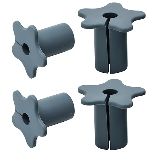 EASYEAH 4pc Starlink Cable Grommet 5/8" Silicone Waterproof Wall Hole Pass Through Split Cable Bushings for TV Wire Ethernet Cord, Starlink Cable Routing Kit Accessories, 27.6mm/1.09" Ht, Grey