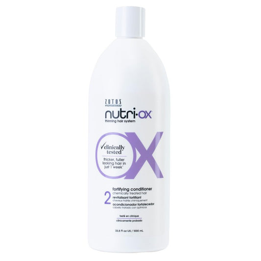 NUTRI-OX Fortifying Conditioner Chemically-Treated for Colored Thinning Hair | Thicker, Fuller-Looking Hair | Clinically & Dermatologically Tested | Peppermint | Color-Safe | 33.8 Fl Oz