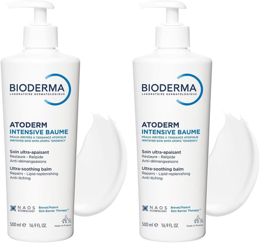 Bioderma Atoderm Intensive Balm - Ultra-Nourishing Body Cream for Dry Skin | 16.9 Fl Oz (Pack of 2)