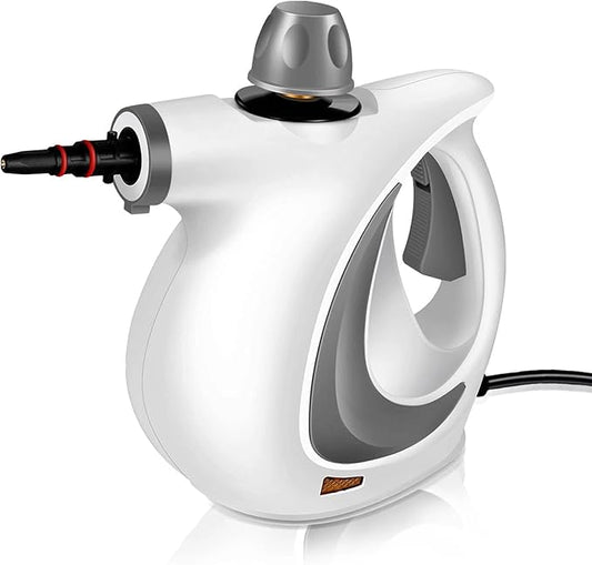 Steam Cleaner, Pressurized Multi-Surface Natural Handheld Steam Cleaner for home with 12pcs Accessories & Safety Lock â Steamer for Cleaning Home Use, Tile, Grout, Window