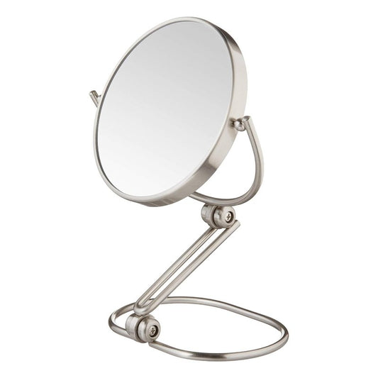JERDON Compact Magnifying Mirror - Folding 5.5" Travel Mirror with 10X & 1X Magnification - Model MC450N