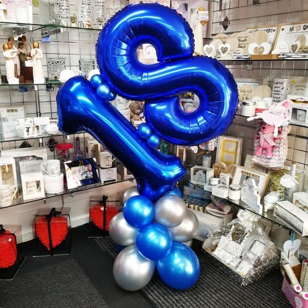 Night Blue Number 5 Balloon - 40 Inch Birthday Decoration for 5th Birthday Party Supplies