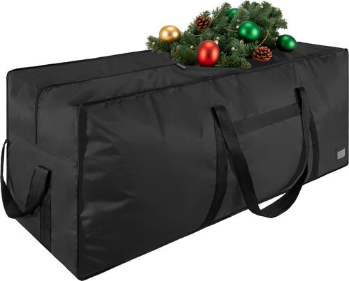 Heavy Duty Christmas Tree Storage Bag by [Brand Name] - Reinforced Handles & Dual Zippers | Fits 3FT-4.5FT Trees, Black