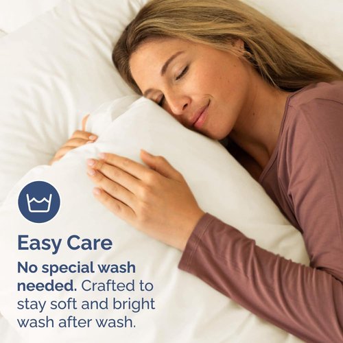 King Pillow Cases Set of 4 - Ultra Soft Hotel Quality Covers | Cozy, Wrinkle-Free & Fade Resistant - Off White