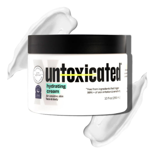 Untoxicated Moisturizing Cream - Facial Moisturizer & Body Cream for Sensitive Skin and NEA Approved for Eczema Relief - Ceramides & Hyaluronic Acid with No Common Irritants