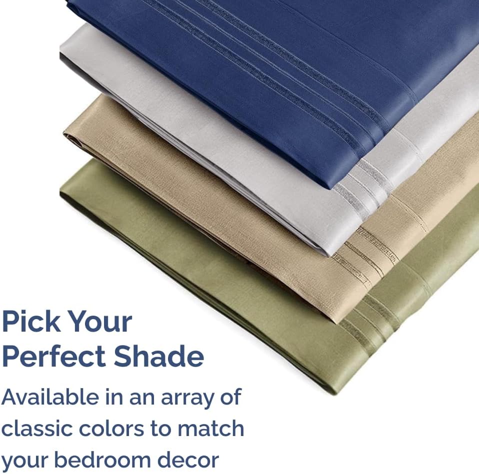 Skiennix Queen Pillow Cases Set of 4 - Ultra Soft Hotel Quality - Wrinkle Free & Fade Resistant - Heathered Tan