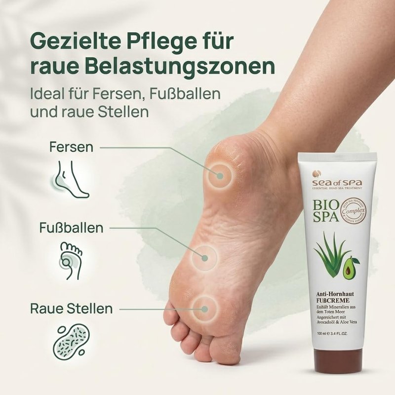 Dead Sea Foot Cream - Nourishing Moisturizer for Soft, Smooth Feet | 4.2 oz