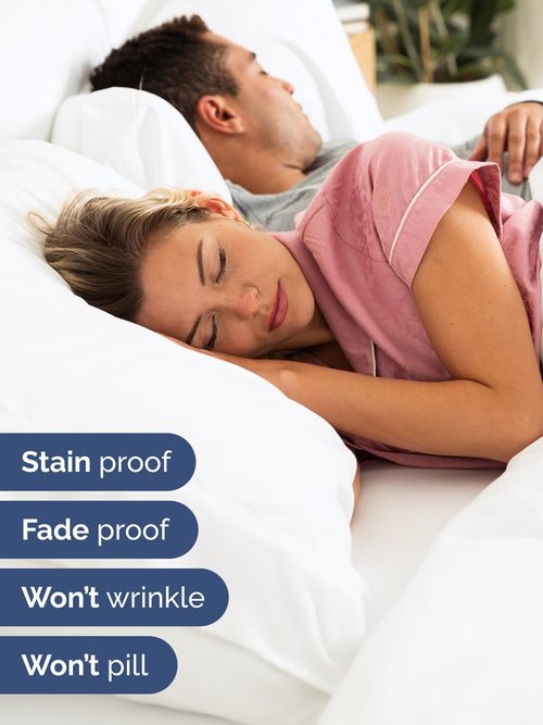 Extra Deep King Sheet Set by Comfy Hotel - 4-Piece Breathable Cooling Bed Sheets - Fits 18-24 Inch Mattresses - Ultra Soft, Wrinkle-Free, Fade-Resistant - Luxurious White Bedding