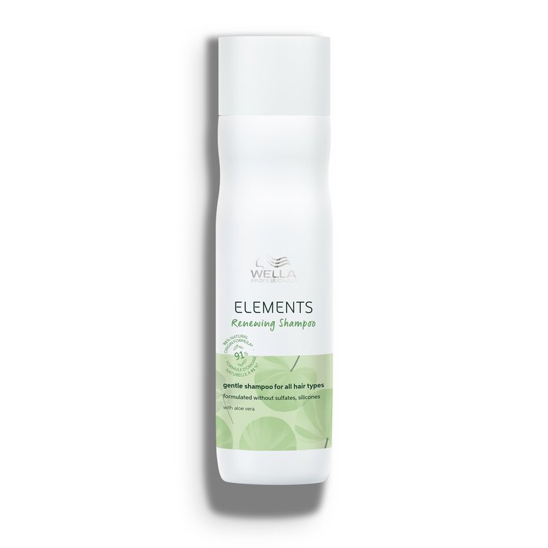 Wella Professionals Elements Renewing Shampoo with Aloe Vera | Gentle for All Hair Types | Without Sulfate & Silicone | 8.4 Fl Oz